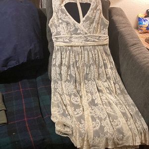 Cream dress mod length Newport News size 16